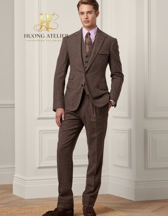 Brown Checkered Custom Suit Ho Chi Minh 