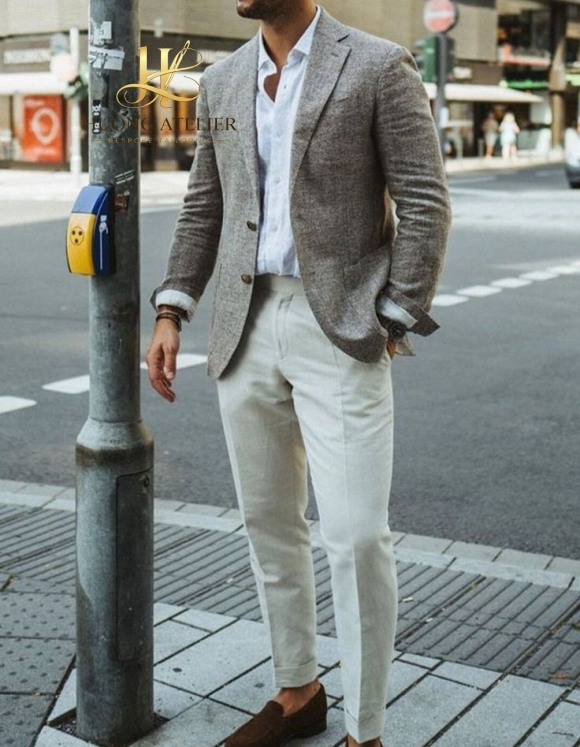 Grey Casual Blazer Custom Suit Ho Chi Minh