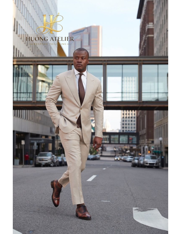 Beige Summer Custom Suit Ho Chi Minh